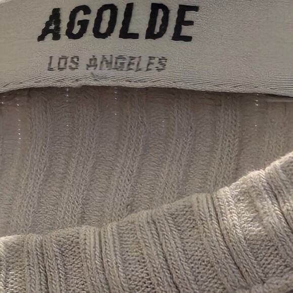 AGOLDE Alma Ribbed Knit Sweater in Gray Mist – EUC Size XS - Picture 4 of 4